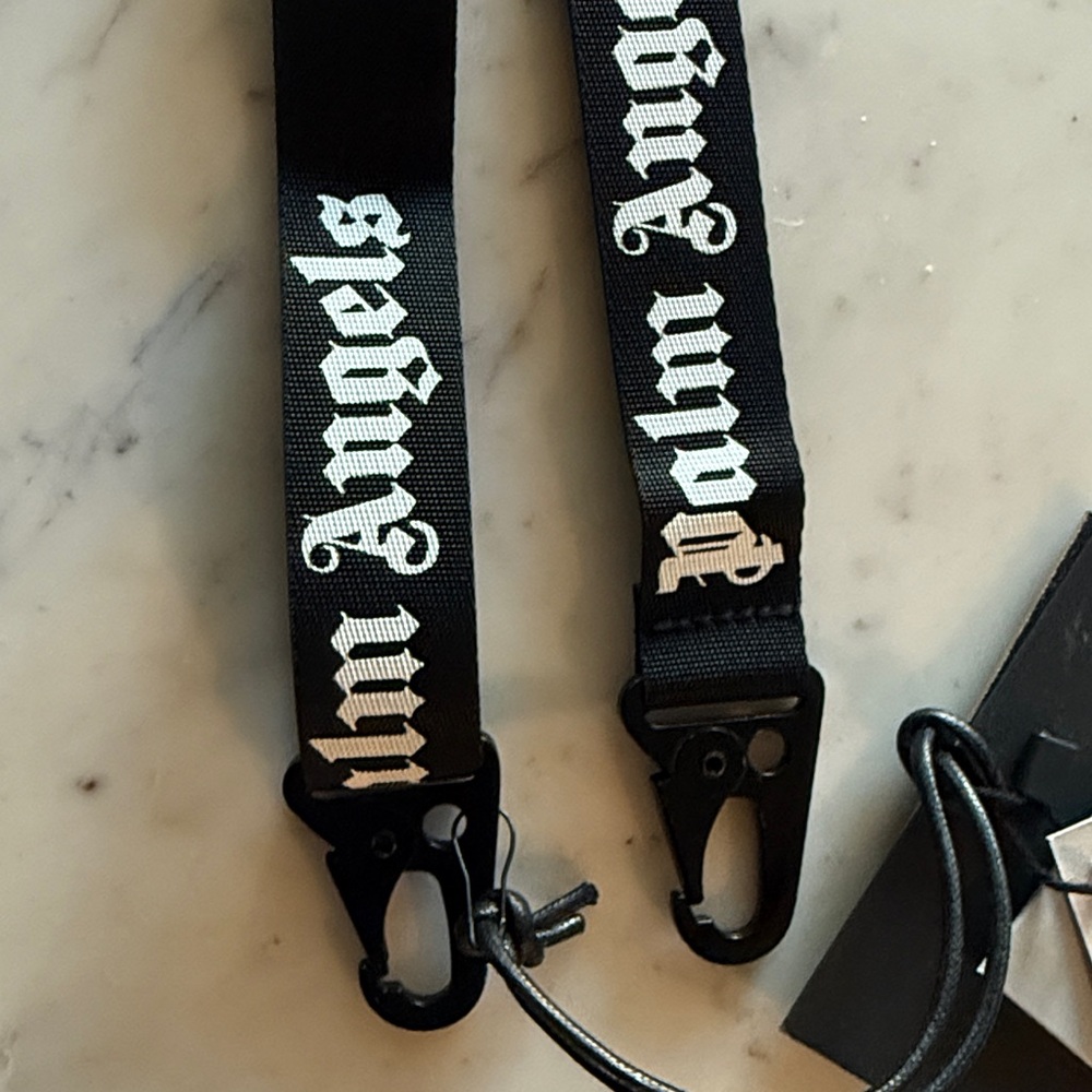 Palm Angels Black and White Branded straps with dust bag